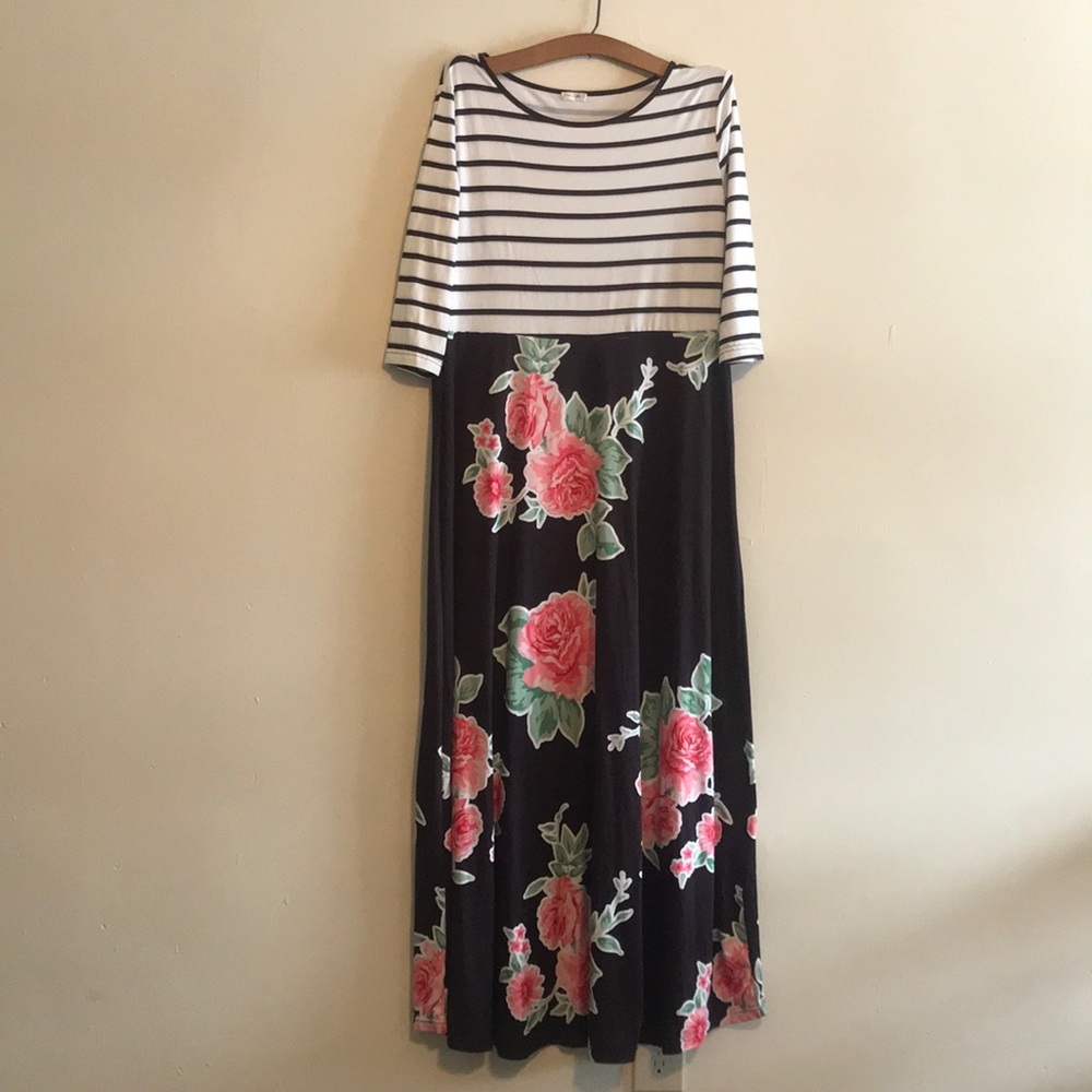 Striped and flowered
